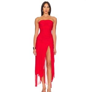 GUIZIO twist red dress size s